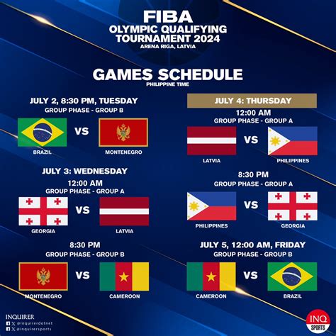 gilas schedule tomorrow|SCHEDULE: Gilas Pilipinas at Fiba OQT in Riga, Latvia.